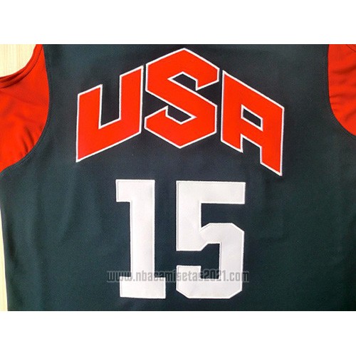 Camiseta USA 2012 Carmelo Anthony #15 Negro